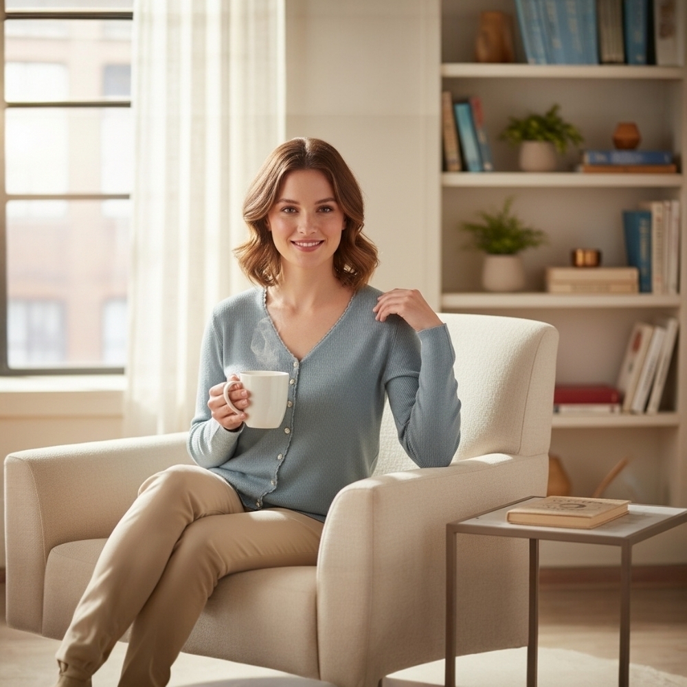 Studio Works Light Blue Cardigan Sweater